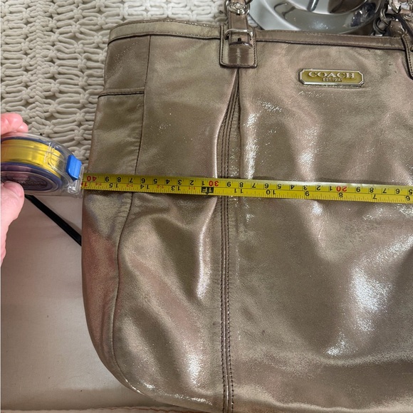 Coach Shimmering Tan Tote Bag - Picture 7 of 9
